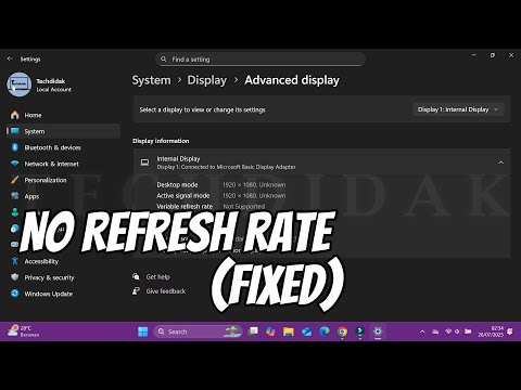 How to Fix Choose a Refresh Rate Missing or Not Showing in Windows 11