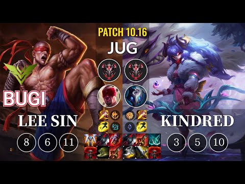 V3 Bugi Lee Sin vs Kindred Jungle - KR Patch 10.16