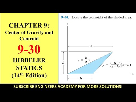 9-30 | Center of Gravity and Centroid | Chapter 9 ( Hibbeler Statics 14th ed ) Engineers Academy