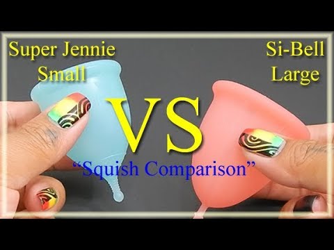 Super Jennie Sm vs Si-Bell Lg "Squish" - Menstrual Cups