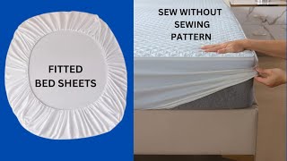HOW TO SEW FITTED BEDSHEET WITHOUT PATTERN