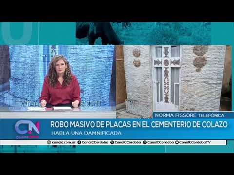 Robo masivo de placas en el Cementerio de Colazo   Norma Fissore   Damnificada