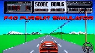 F40 Pursuit Simulator playing (very badly) on the Amiga