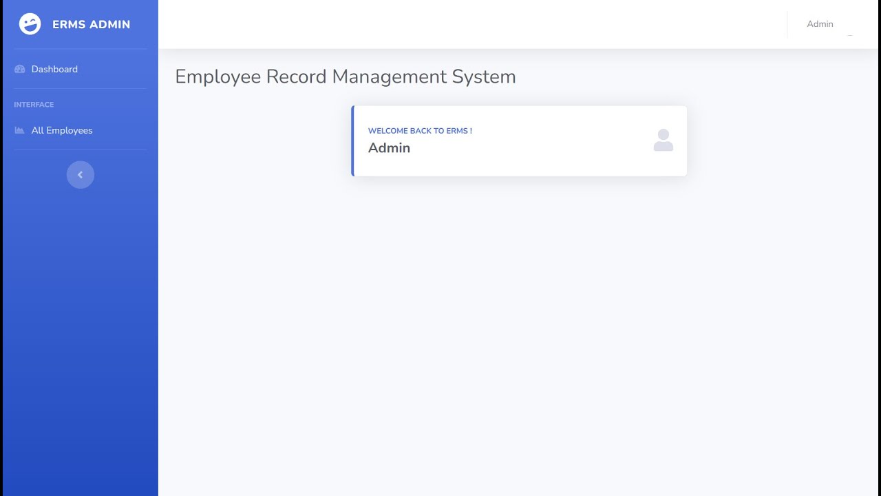 Employee Record Management Website