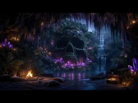 Pirate's Treasure Cave 🏴‍☠️ Fantasy Music & Cave Ambience for Deep Sleep | 8 Hours