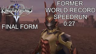 PS4 Kingdom Hearts II Final Mix [CM] Lingering Will Speedrun 0:27 [FORMER WORLD RECORD] Final Form