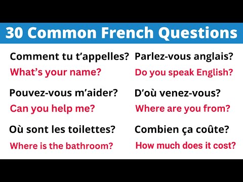Learn 30 Basic French Questions for Beginners