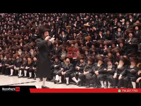 The wedding last night in Bobov-45, the first wedding in the new Shul.