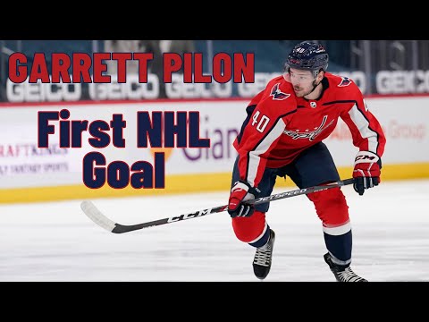Garrett Pilon #40 (Washington Capitals) first NHL goal Nov 16, 2021