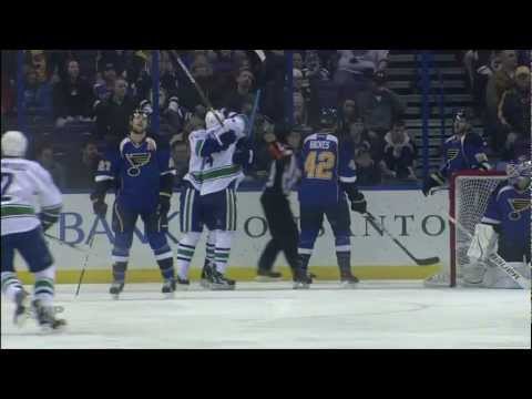Canucks at Blues - Alex Burrows 1-0 Goal - 01.12.12 - HD
