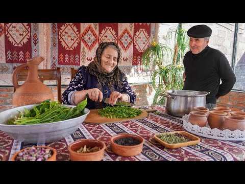 How to Make Traditional SOUP in Azerbaijan Village? A Hot Winter Soup Full of VITAMINS!