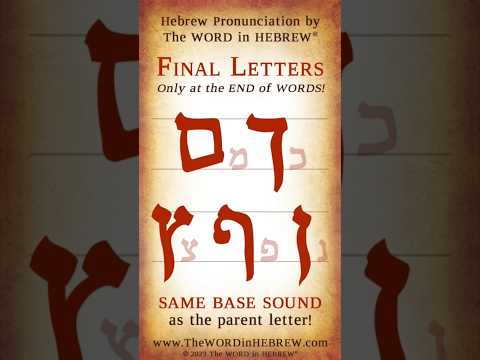 Hebrew Alphabet- Final Letters, Part 1 #shorts #learnhebrew #hebrew