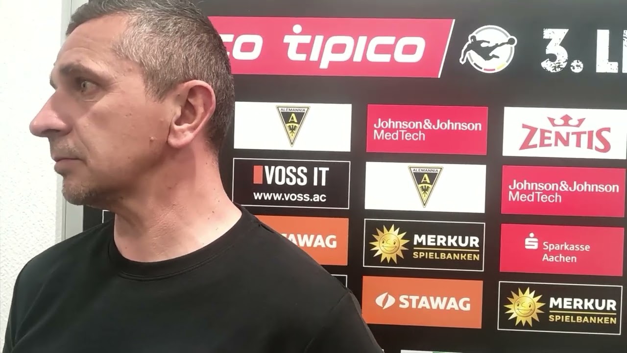  Mersad Selimbegovic – Trainer Alemannia Aachen – Pressegespräch nach dem Sieg gegen VfB Stuttgart II 