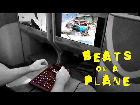 Cookin up a SP-404MKII Beat on a Plane
