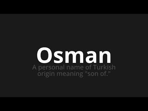 How to pronounce Osman