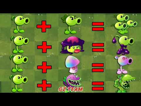 PvZ 2 Discovery - Every PEA & Other Plant Fusion & Evolution NOOB - PRO Plant