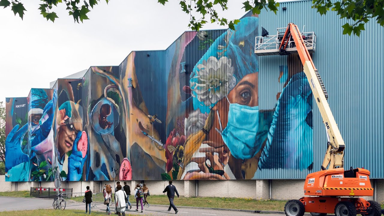 RoosArt - 700 m2 street art wall painting! (Oss)