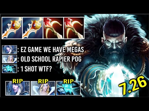 1 SHOT KILL 2x RAPIER + 2x DAEDALUS Kunkka vs Megas Crazy Dota 1 One Punch Build is Back 7.26 Dota 2