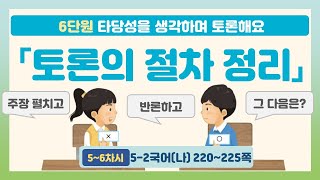 👨‍🎓5-2 6단원 「토론 절차와 방법 정리」