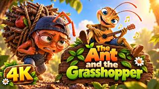 The Ant and the Grasshopper 🐜🎻 | 3D 4K | English Fairy Tale and Stories
