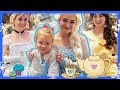 Princess Tea Party - REAL Disney Princess Elsa, Belle, Cinderella, and Tiana (2018)