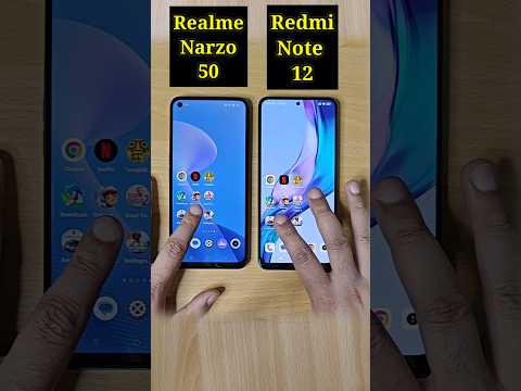 Redmi Note 12 vs Realme Narzo 50 Speed Test Comparison | #shorts