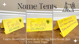 Name Tent Tutorial: How to Make Custom Name Tags for your Classroom!