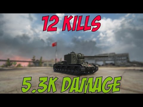 World of Tanks - KV-5 - 12 Kills - 5300 Damage - 1 vs 5