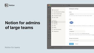Notion for admins of large teams