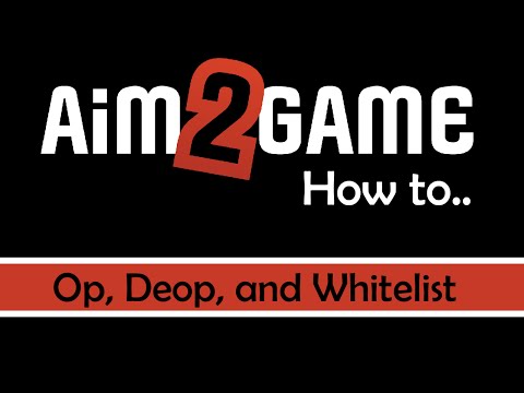 Aim2Game Hosting - How to op, deop, and manage your whitelist for your Aim2Game Minecraft Server