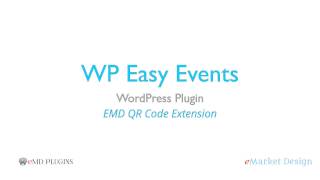 WP Easy Events WordPress Plugin – EMD QR Code Extension