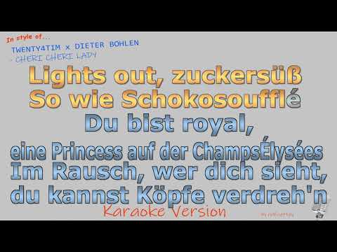 TWENTY4TIM x DIETER BOHLEN - CHERI CHERI LADY - Instrumental und Karaoke