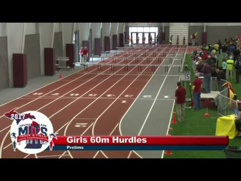 MITS 2017 Girls 60m Hurdle Prelims Heat 4