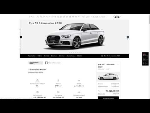 This is how I would configure my Audi RS3 sedan! Configuration Buyer's Guide