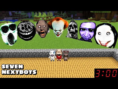SEVEN NEXTBOTS AND JEFF THE KILLER CHASED ME in Minecraft - Gameplay - Coffin Meme