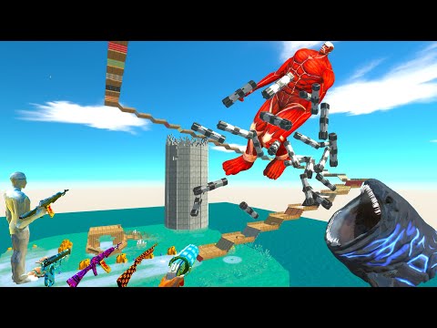 I DROP COLOSSAL TITAN TO BLOOP DEATH CLIMB CHALLENGE - ARBS