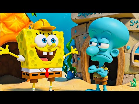 Squidward Draws a Line, and SpongeBob Destroys Bikini Bottom! 
