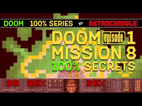 Doom 1 - Episode 1, Mission 8 - Secrets 100% [MS-DOS, 1993]