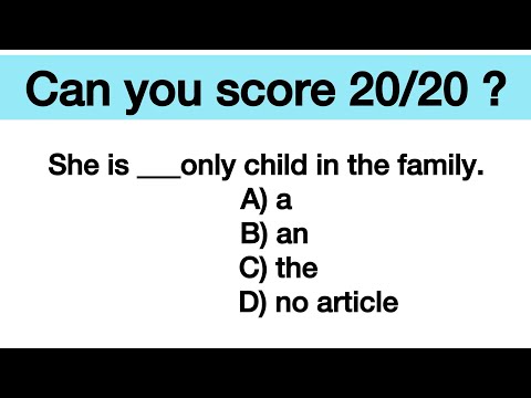 “Test your grammar skills with these 20 tricky questions! Can you score 100%?”
