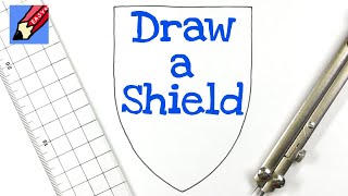 How to Draw a Perfect Shield with Ruler and Compass Real Easy