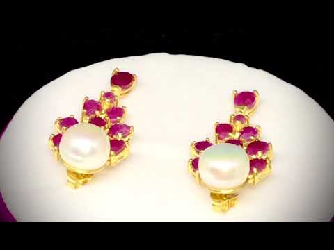 Bông tai Ngọc Trai Ruby