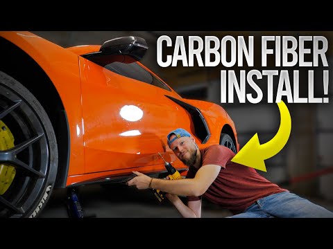 Corvette C8 Carbon Fiber Rocker Panel Extension Install! *LOOKS GREAT*
