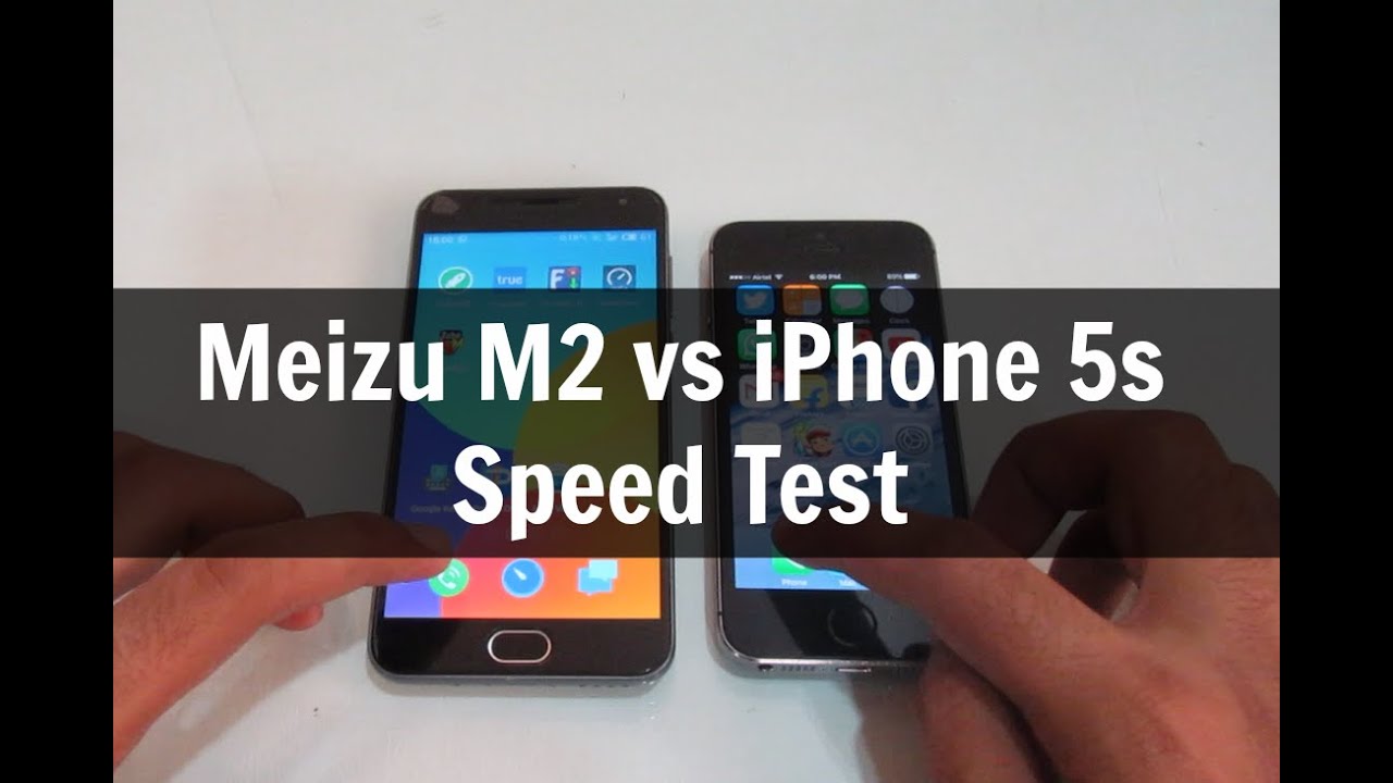 Meizu m2 vs iPhone 5s Speed Test