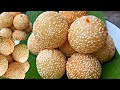ขนมงา ขนมอีตุยสูตรทอด ไม่ให้เเตก สู�