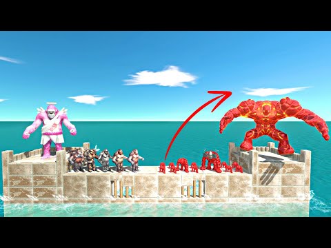 Lava Golem Evolution Castle Challenge | All Goros vs Lava Golem on Castle - ARBS