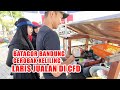 SELLING BATAGOR BANDUNG BY MOVING CART WITH PEANUT SAUCE THANK GOD MANY PEOPLE BUY AT CFD