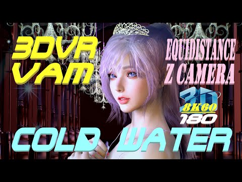Equidistance Z Camera, 3DVR180 8K VaM Major Lazer - Cold Water, Dance, MMD, ダンス 60FPS VR180