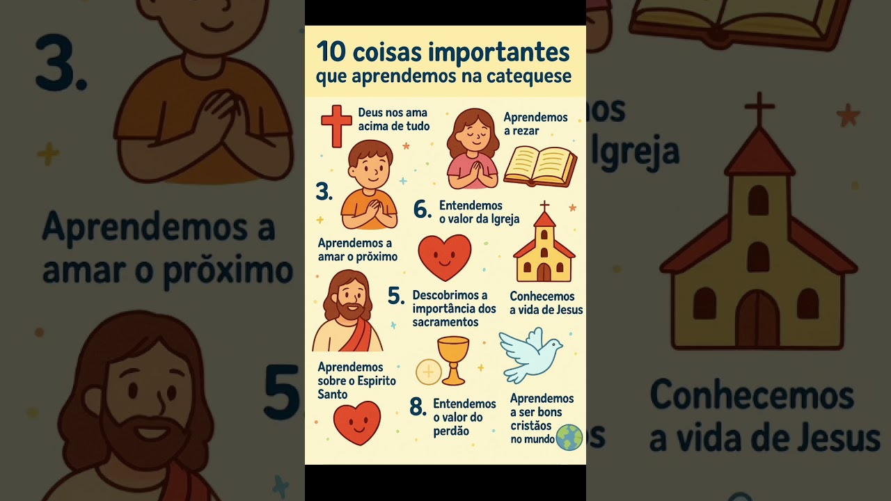 10 TEMAS PARA CATEQUESE #catequese #deus #igreja #fe