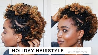 Holiday Hairstyle for Kinky Natural Hair | Kinky Tresses