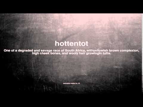 What does hottentot mean